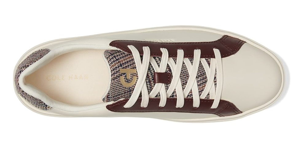 Cole Haan Daily Sneaker in Ivory Plaid hughes clothing